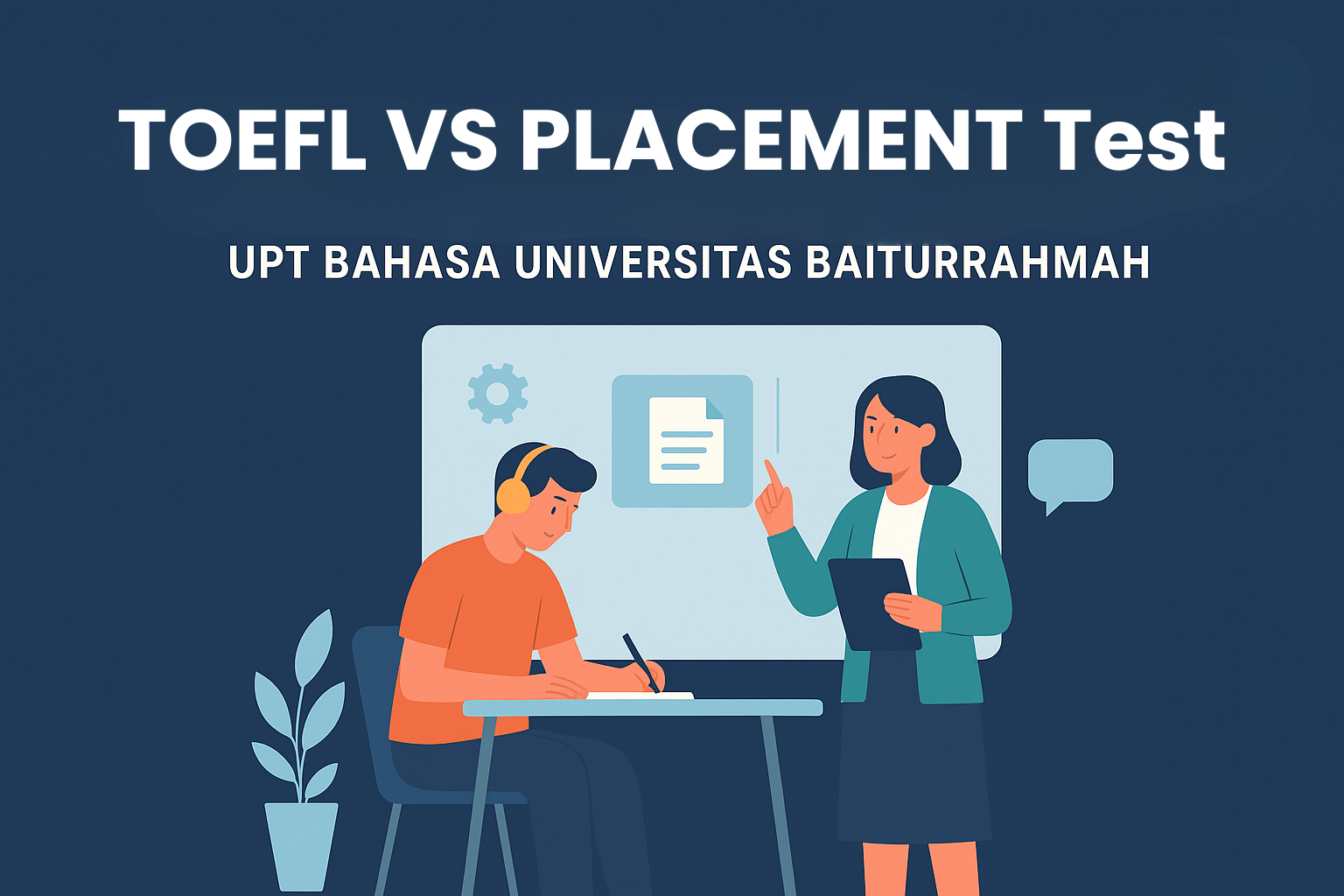 UPT Bahasa Unbrah Sosialisasikan Perbedaan TOEFL Test dan Placement Test bagi Mahasiswa